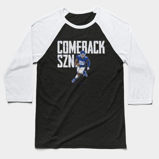 Saquon Barkley Comeback SZN Baseball T-Shirt by Chunta_Design